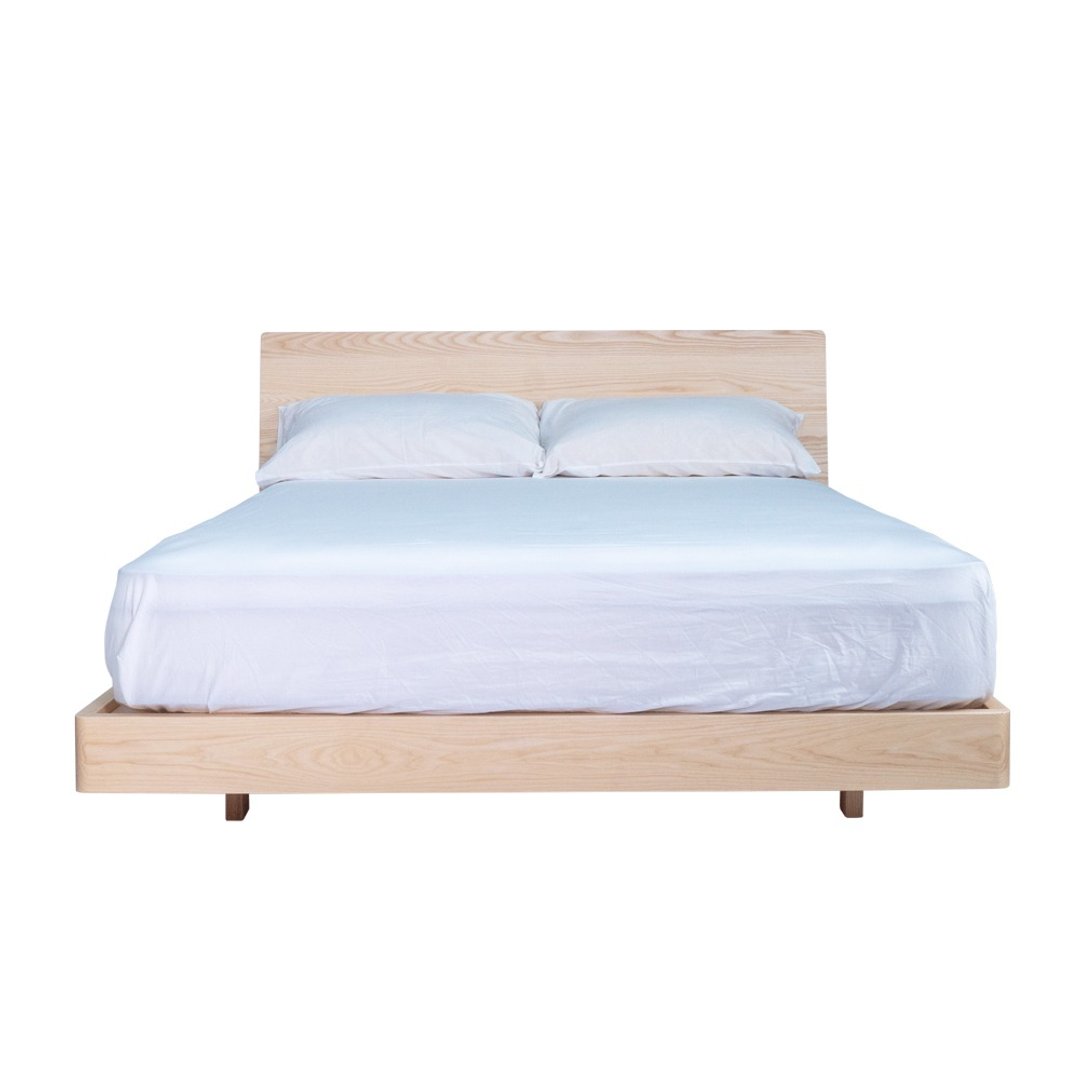 倚靠双人实木床架6*6.2尺实木床架【哥本哈根系列】WRBS029R - 其他家具 - 木头 