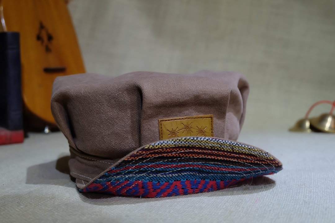 NEWS BOY (Walnut Brown/Traditional fabric) - 帽子 - 棉 咖啡色