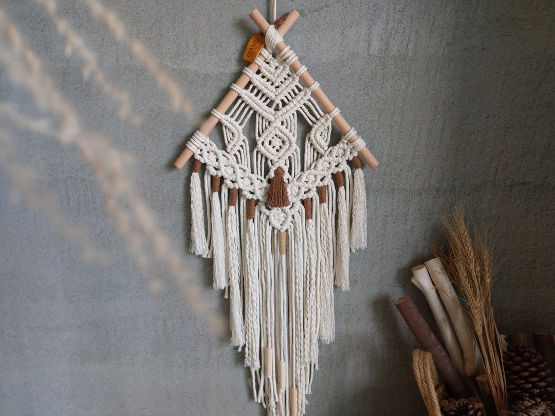 macrame  编织挂饰 / 挂幔 - 风筝 - 墙贴/壁贴 - 棉 