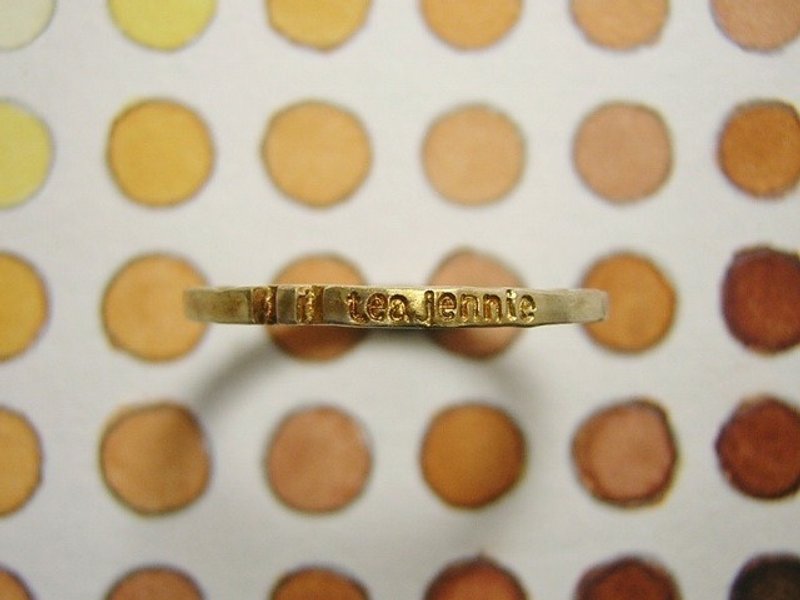 tea jennie ( mille-feuille ) ( engraved stamped message sterling silver jewelry tea rabbit moon ring 茶 红茶 月 兔 兔子 兔虫 刻印 雕刻 銀 戒指 指环 ) - 戒指 - 其他金属 银色