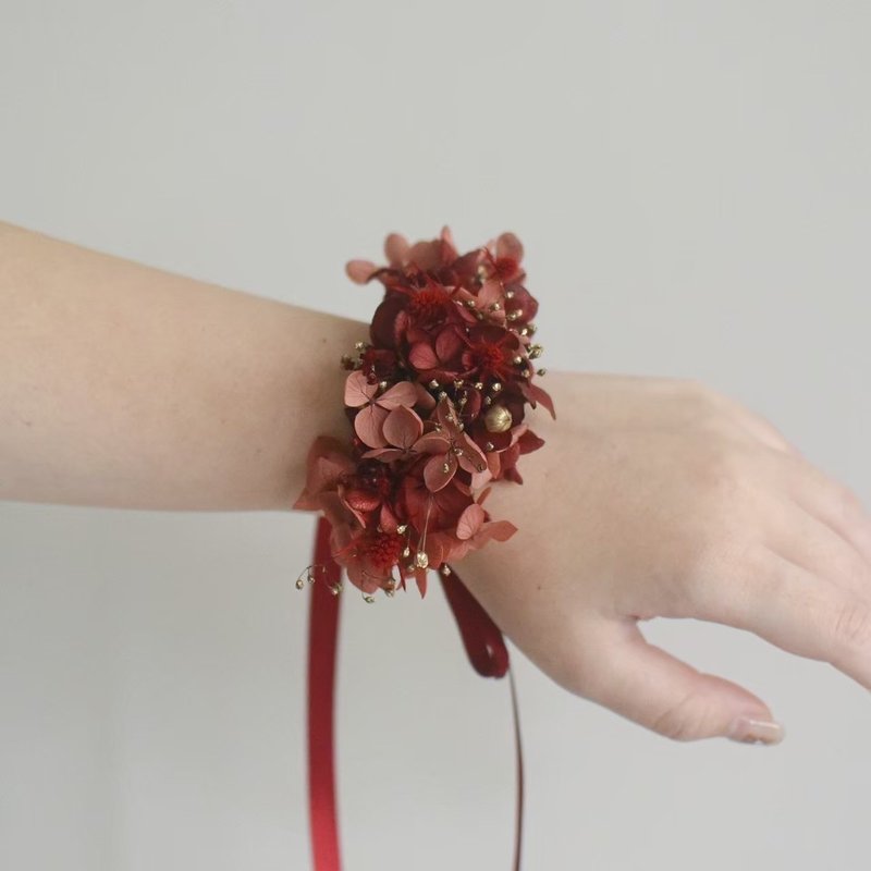 /新娘 伴娘手腕花/婚礼 纪念日 拍摄 婚礼小物 晚宴 新郎 胸花 - 干燥花/捧花 - 植物．花 多色