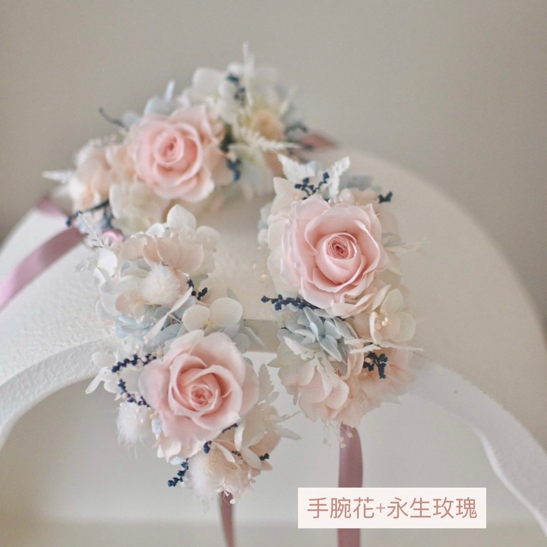 /新娘 伴娘手腕花/婚礼 纪念日 拍摄 婚礼小物 晚宴 新郎 胸花 - 干燥花/捧花 - 植物．花 多色