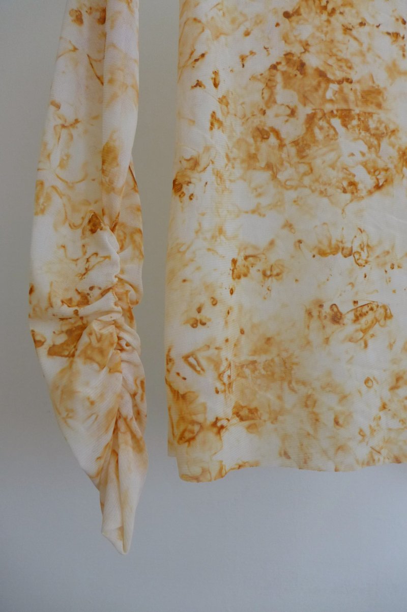 手袖抽褶立领内搭 - 女装上衣 - 聚酯纤维 