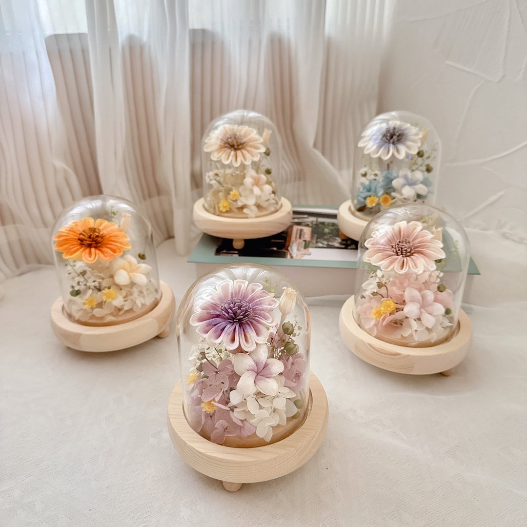 桦坊/毕业花盅/毕业礼物/太阳花花礼/玻璃盅/花盅/干燥花 - 干燥花/捧花 - 植物．花 