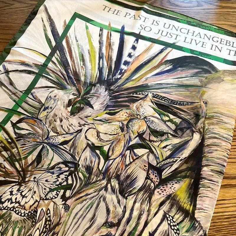 100厘米正方形_丝巾_生命之力图案_大尺寸丝巾 ChristalART - 丝巾 - 其他材质 绿色