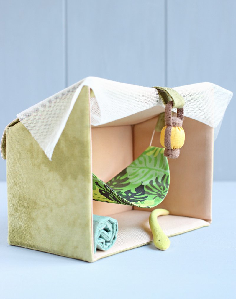 PDF Safari Tent with Hammock and Sleeping Bag for Mini Doll Sewing Pattern - 手工艺教程/工具书 - 其他材质 