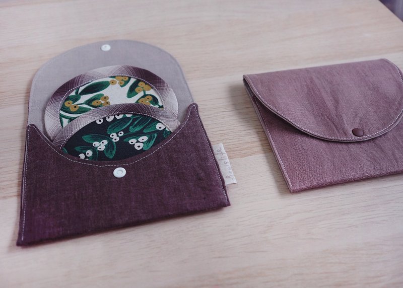 手作暖软布信封套组-杯垫+收纳包  一封可以传递祝福又实用的信! - 杯垫 - 棉．麻 多色