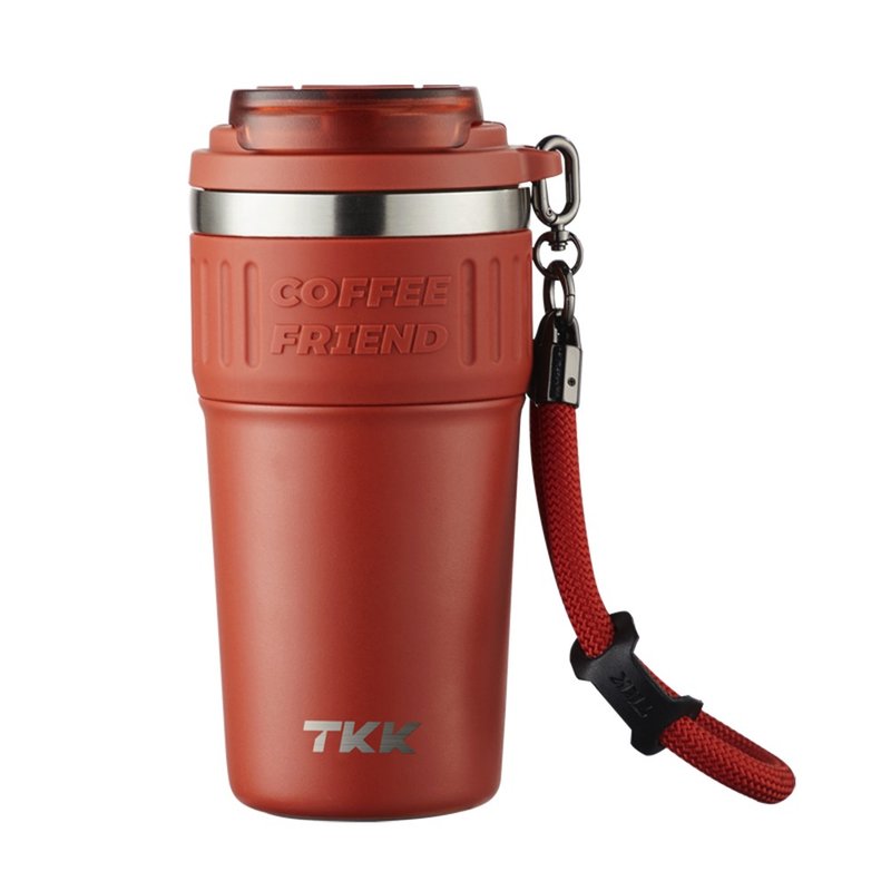 【TKK】洛奇系列 316不锈钢x陶瓷喷涂 保温咖啡杯630ML-气质红 - 水瓶/水壶 - 不锈钢 红色