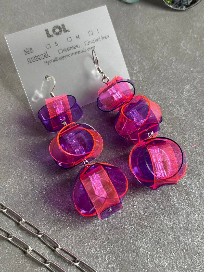 PVC Design F19 耳夹/耳饰 - 耳环/耳夹 - 其他材质 紫色