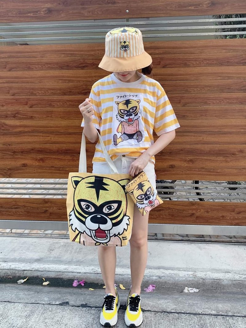 Tiger Mask Totebag - 手提包/手提袋 - 其他材质 