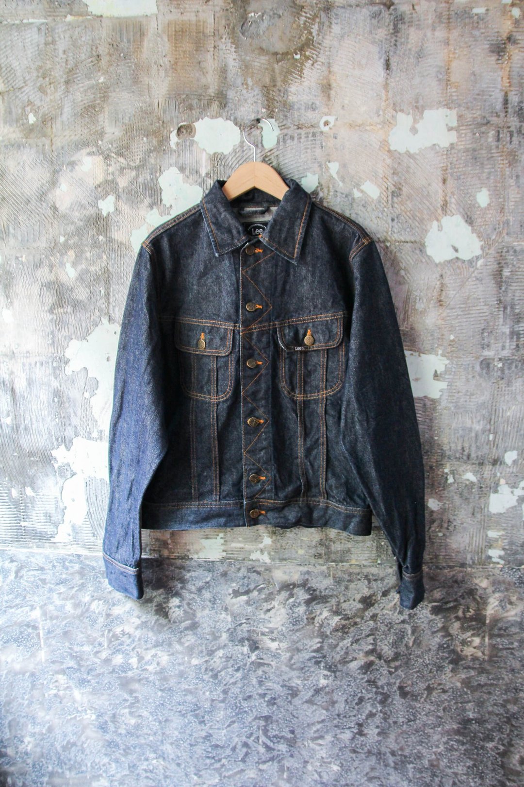 袅袅百货公司-Vintage Lee 深蓝纯色牛仔外套 复古着 - 女装休闲/机能外套 - 棉．麻 