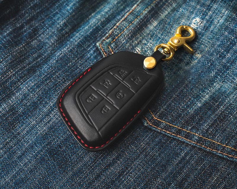 凯迪拉克 Cadillac Escalade 汽车钥匙包 钥匙皮套 - 钥匙链/钥匙包 - 真皮 黑色