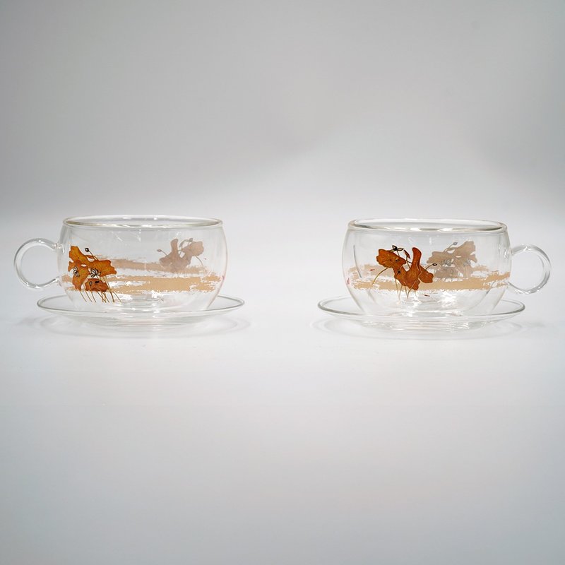 史博常玉荷花 双层对杯组 - 玻璃杯 - 玻璃 透明