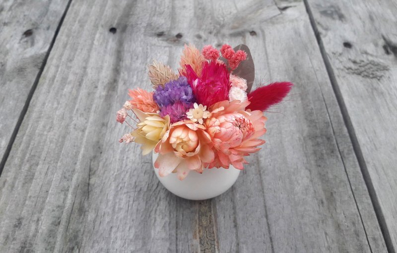 与实花||莓色果糖小奶壶 干燥花盆花 - 植栽/盆栽 - 植物．花 粉红色