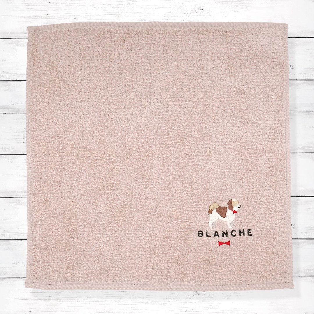Personalized Shih Tzu Imabari Towel Handkerchief - 手帕/方巾 - 棉 白色