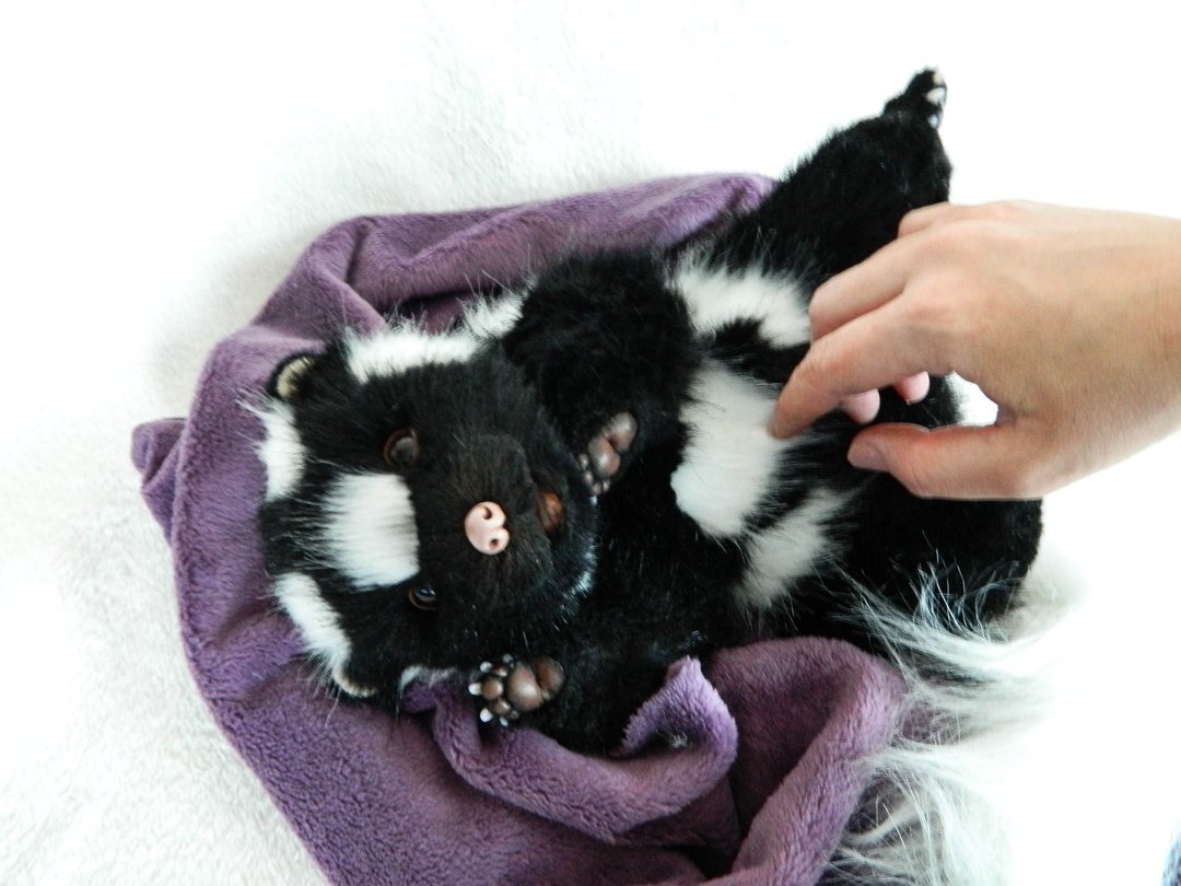Baby spotted skunk toys CUSTOM ORDER - 玩偶/公仔 - 其他材质 