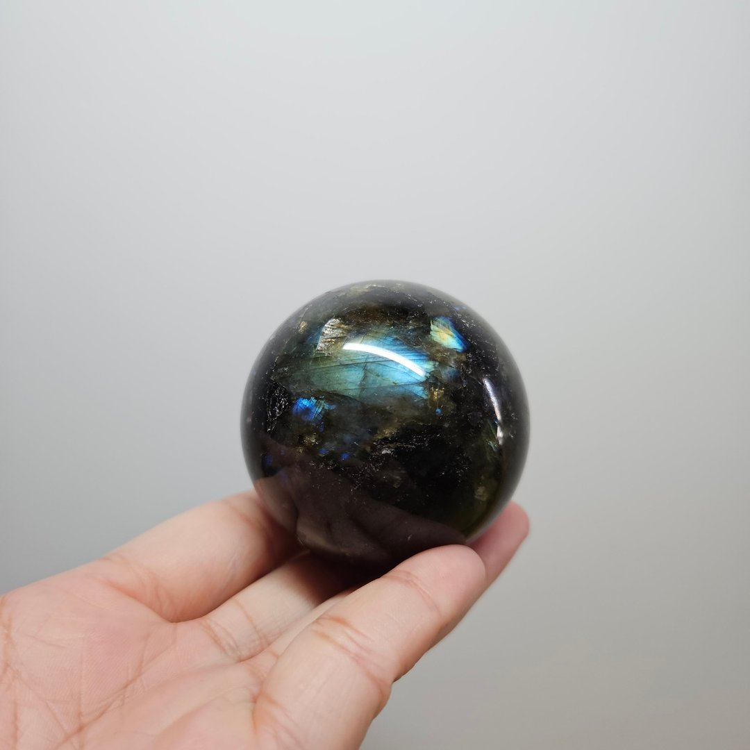 拉长石球 - 805 - 摆饰 - 水晶 黑色