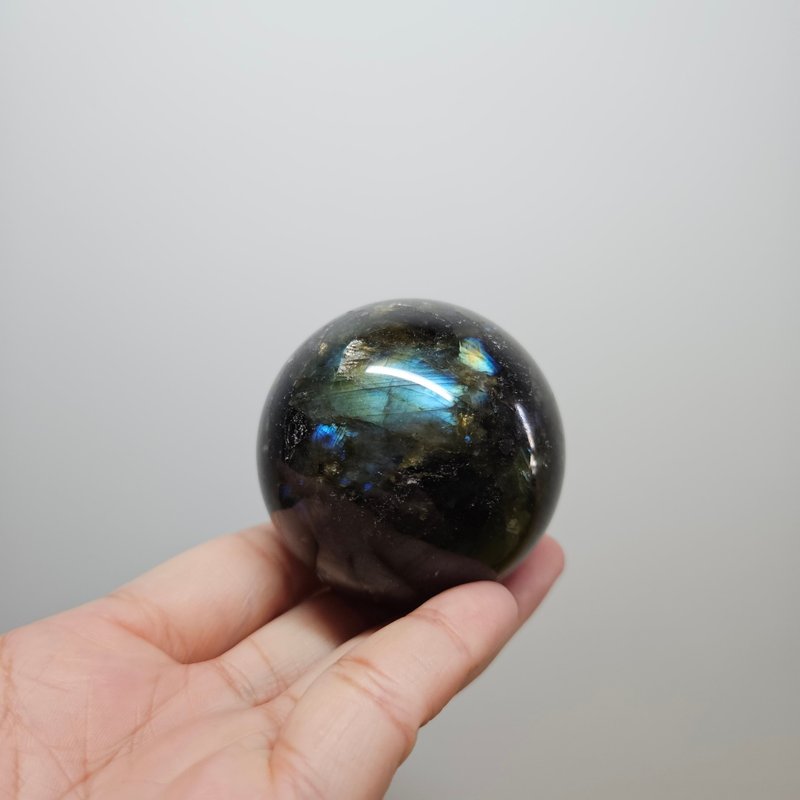 拉长石球 - 805 - 摆饰 - 水晶 黑色