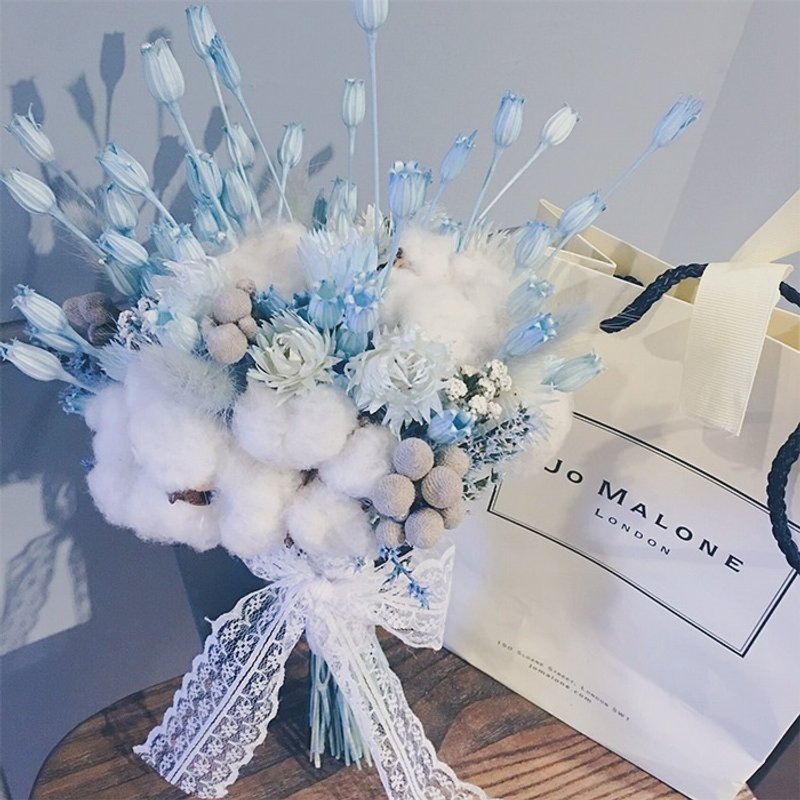 “ Le Jardin ”精灵的发夹 手做干燥花捧花 婚礼/外拍 - 植栽/盆栽 - 植物．花 蓝色