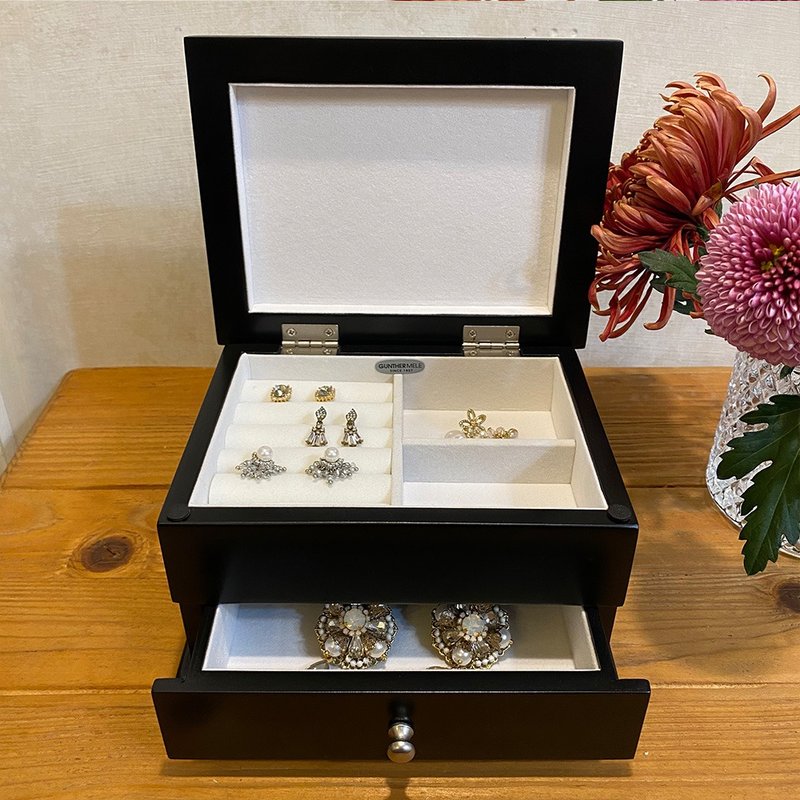 【Ms. box 箱子小姐】加拿大知名品牌木制珠宝盒(饰品盒/收纳盒) - 收纳用品 - 木头 黑色