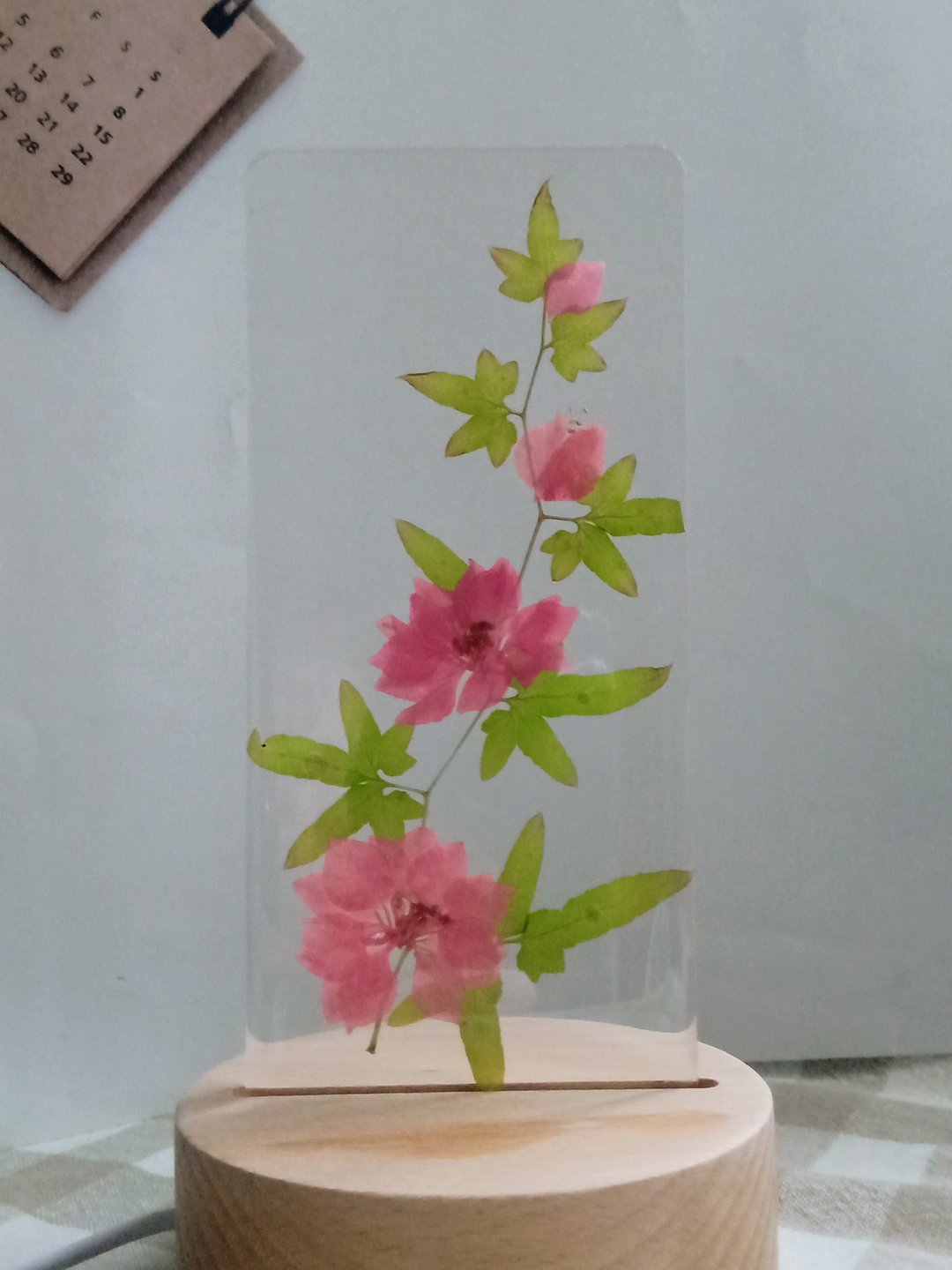 客户专属订单 chi20sh1314, 压花烛台| 疗愈LED小夜灯 | 粉色千 - 灯具/灯饰 - 其他材质 粉红色
