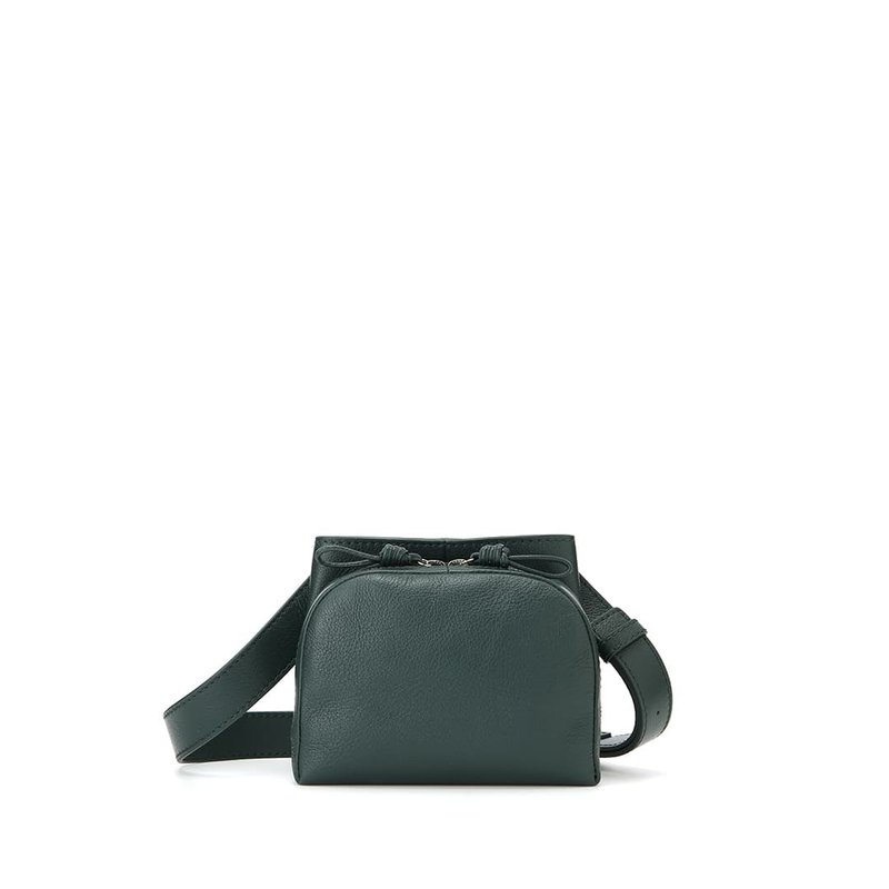 Sora 两用斜背包 S-深绿色(售完为止) - 侧背包/斜挎包 - 真皮 绿色