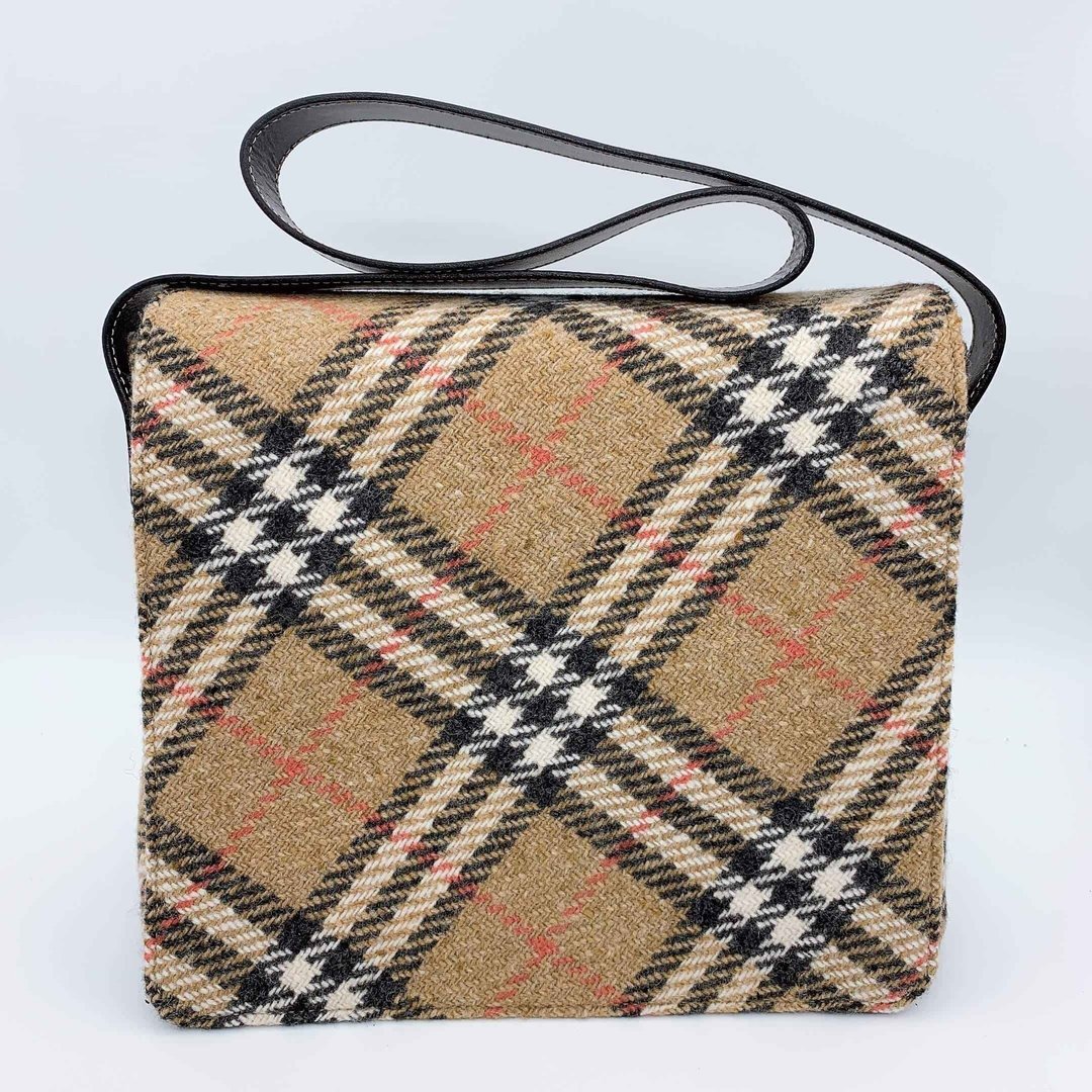 BURBERRY 亚麻 肩背包 - 00645 - 侧背包/斜挎包 - 真皮 卡其色