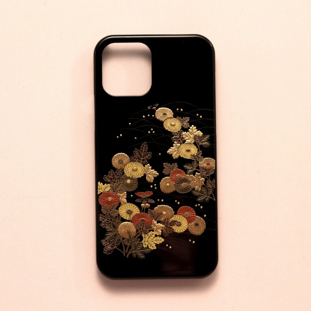 莳绘 iPhone 手机壳 iPhone 15 系列 高莳绘 小菊 山中漆器 - 手机壳/手机套 - 其他材质 