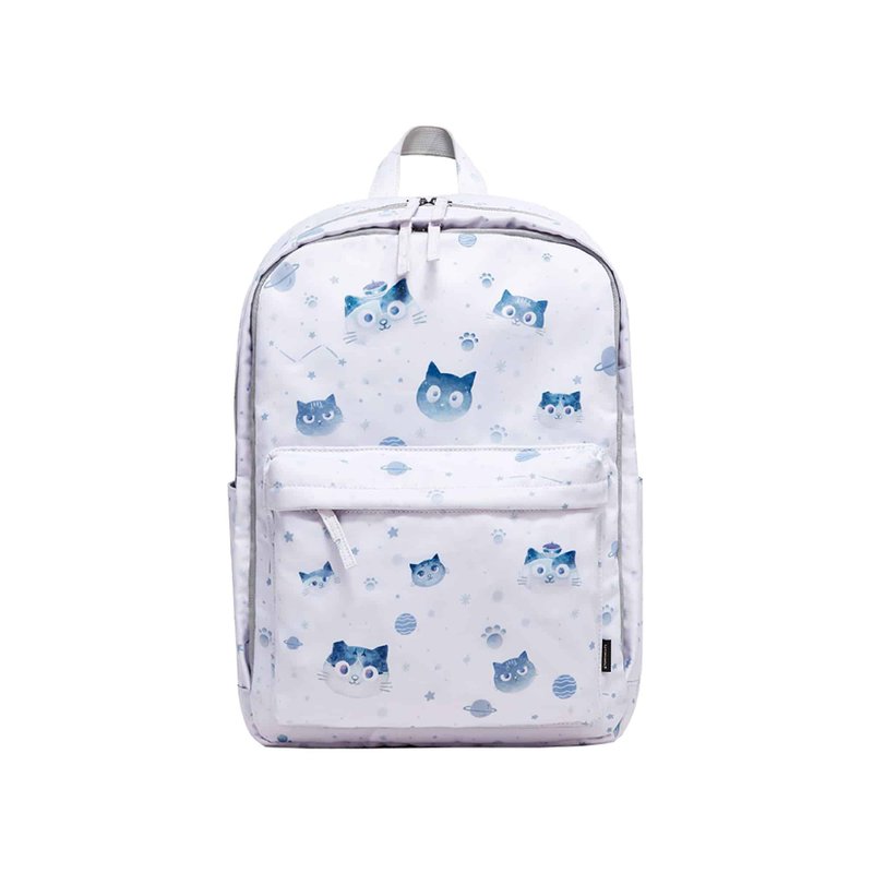 【HC STORE x 黄阿玛联名系列】双主袋后背包 - 水彩梦境 - 电脑包 - 聚酯纤维 白色