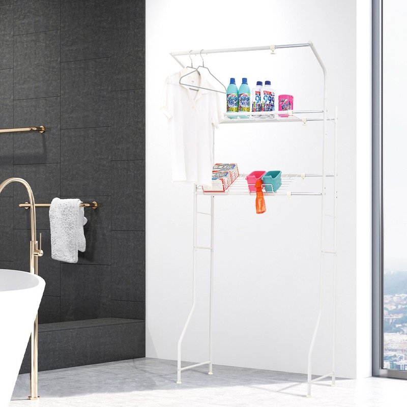 【Sim'n Coz】简约纯色洗衣机上架/层板置物架 (白) - 置物架/篮子 - 其他金属 白色