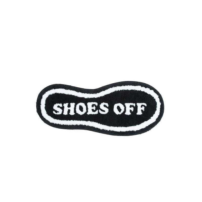 shoes-off 入内请拖鞋 潮流地毯 脚感柔软可机洗地毯 - 地垫/地毯 - 聚酯纤维 黑色