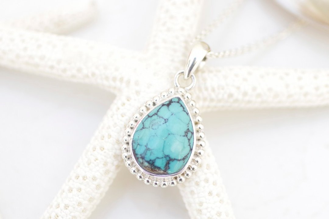 Turquoise necklace - 项链 - 石头 绿色