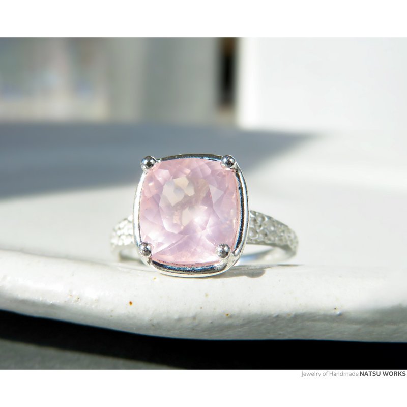 玫瑰石英 戒指 / Rose Quartz Ring - 戒指 - 宝石 粉红色