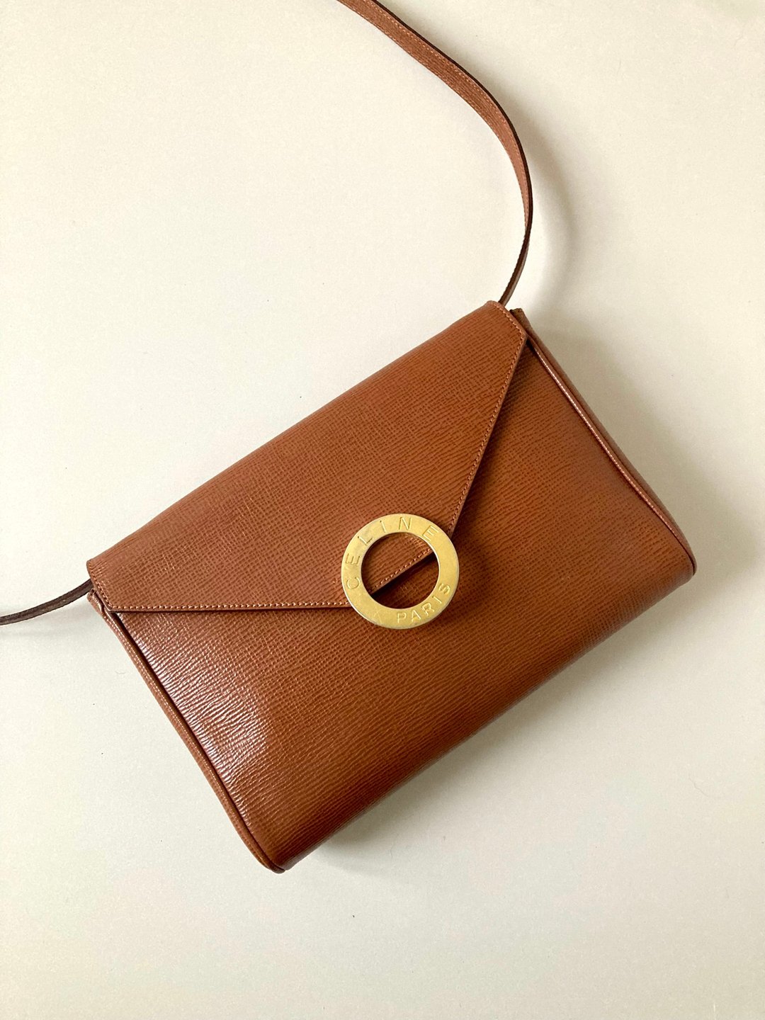 【特选货品】中古二手 Celine 大金环咖啡色单肩手袋斜侧背小包 - 侧背包/斜挎包 - 真皮 咖啡色