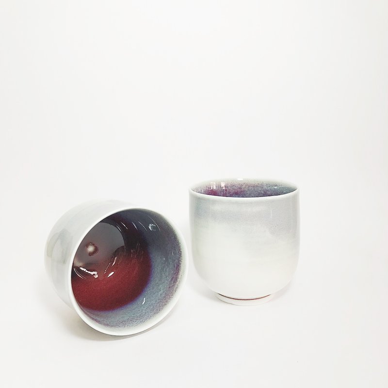 窑变釉手作陶瓷茶杯－紫雾 - 茶具/茶杯 - 陶 紫色