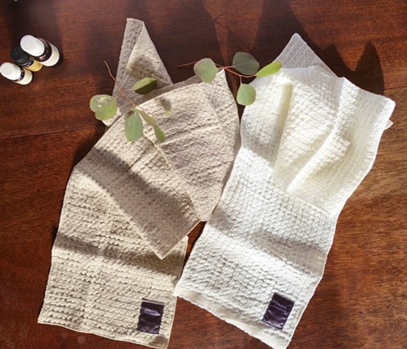 大きめマスワッフルリネンのボディタオル - 其他 - 其他材质 