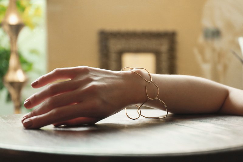 不规则系列 / 圆圈手链 - 黄铜.925银 - 手链/手环 - 铜/黄铜 金色