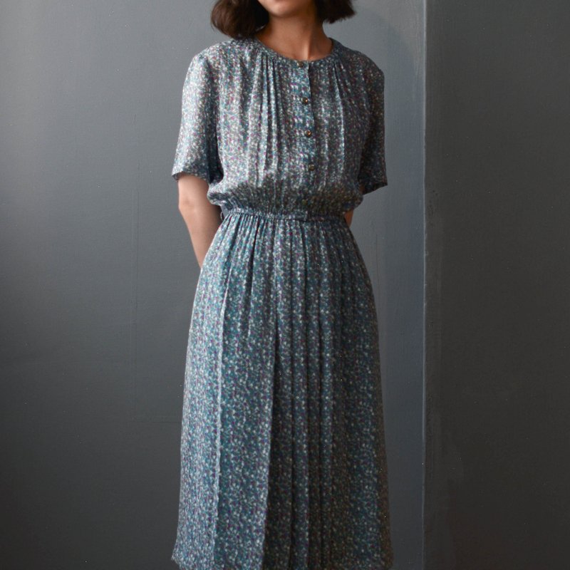 蓝玉 |  日本古着短袖洋服 - 洋装/连衣裙 - 其他材质 多色
