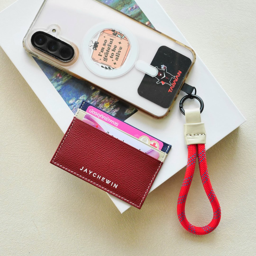 Ltd Edition- 带钥匙扣的卡片夹套装 card holder + keychain set - 名片夹/名片盒 - 真皮 蓝色