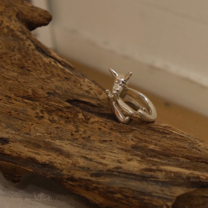 羊羊抱住尼活围戒指 - 戒指 - 纯银 银色