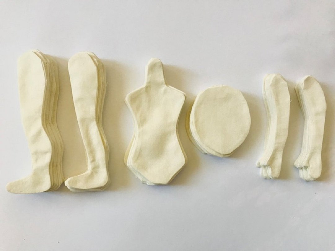 10 doll blank body 10.43 inches. 26.5 cm, rag doll, rag doll body - 编织/刺绣/羊毛毡/裁缝 - 棉．麻 