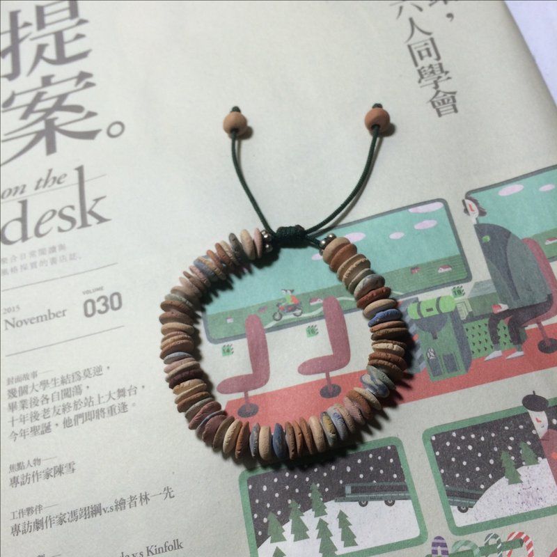 Dr.Pumpkin-片片陶手链☁烧陶手链 - 手链/手环 - 陶 多色