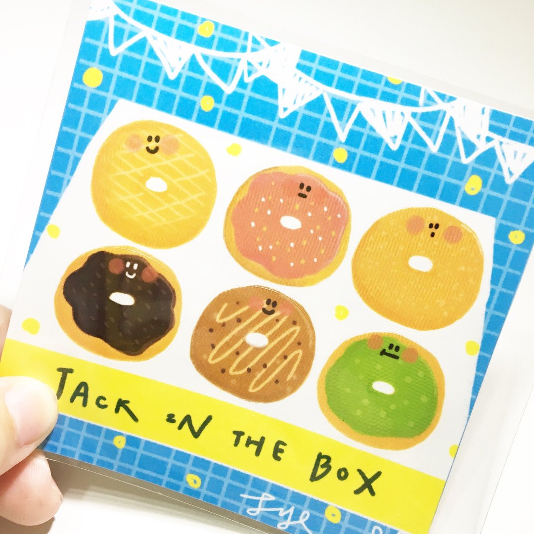 Jack in the box 趣味甜甜圈刀模贴纸 - 贴纸 - 纸 