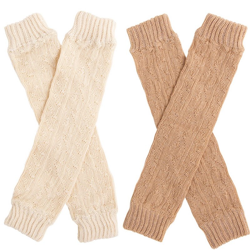 Y-1267 100% Organic Cotton Leg Warmer Rope Knitting Type Natural Brown Adaptation Age 0-4 years old Popkins Baby Made in Japan - 婴儿饰品 - 棉．麻 咖啡色
