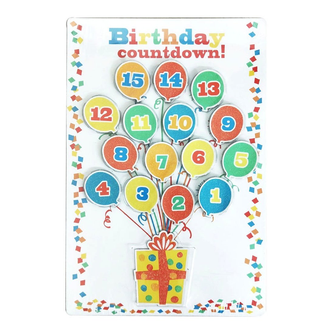 生日快乐倒数日历吸铁板【Hallmark-礼品】 - 冰箱贴/磁贴 - 其他金属 多色