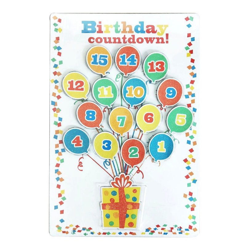生日快乐倒数日历吸铁板【Hallmark-礼品】 - 冰箱贴/磁贴 - 其他金属 多色