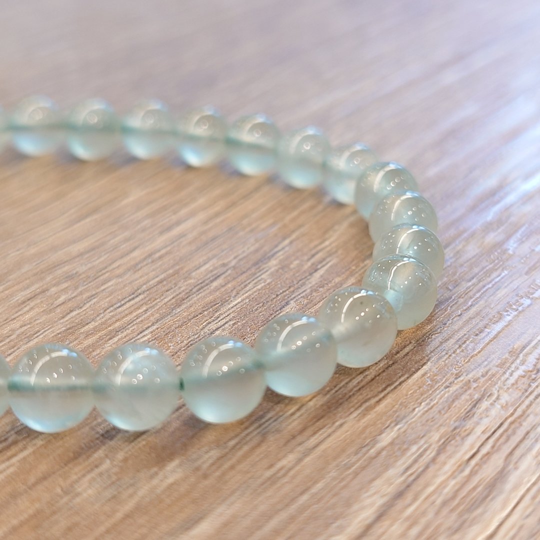 水晶手串 - 葡萄石 (Prehnite) - 手链/手环 - 水晶 绿色