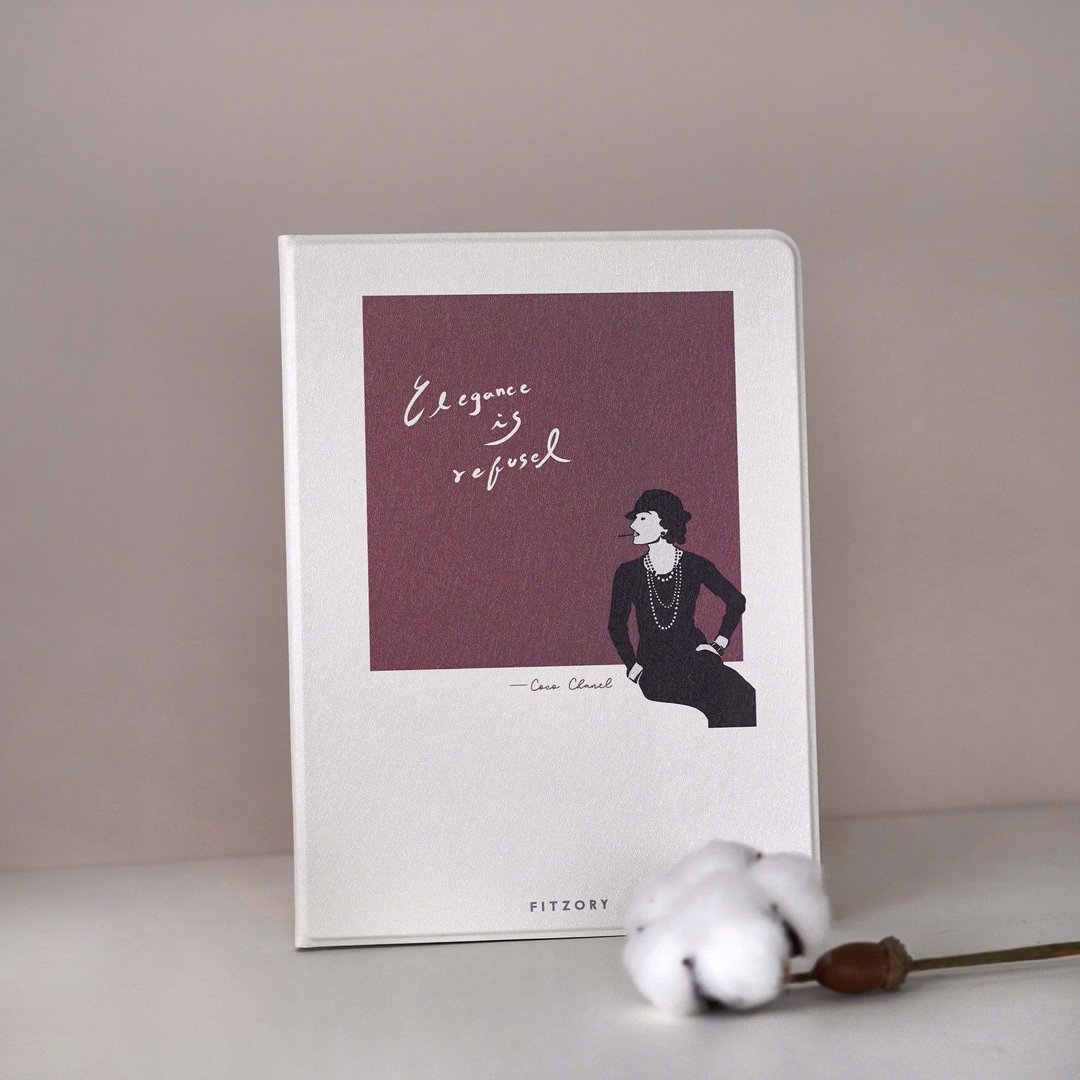 【FITZORY】欧美名人系列款-可可.香奈尔 | iPad壳 - 平板/电脑保护壳 - 塑料 白色