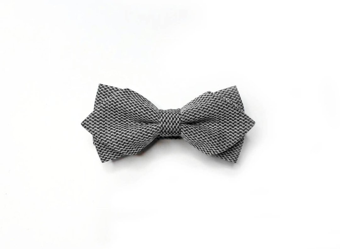 针织 老布 西装料 领结 Bow ties - 领结/领巾 - 羊毛 灰色