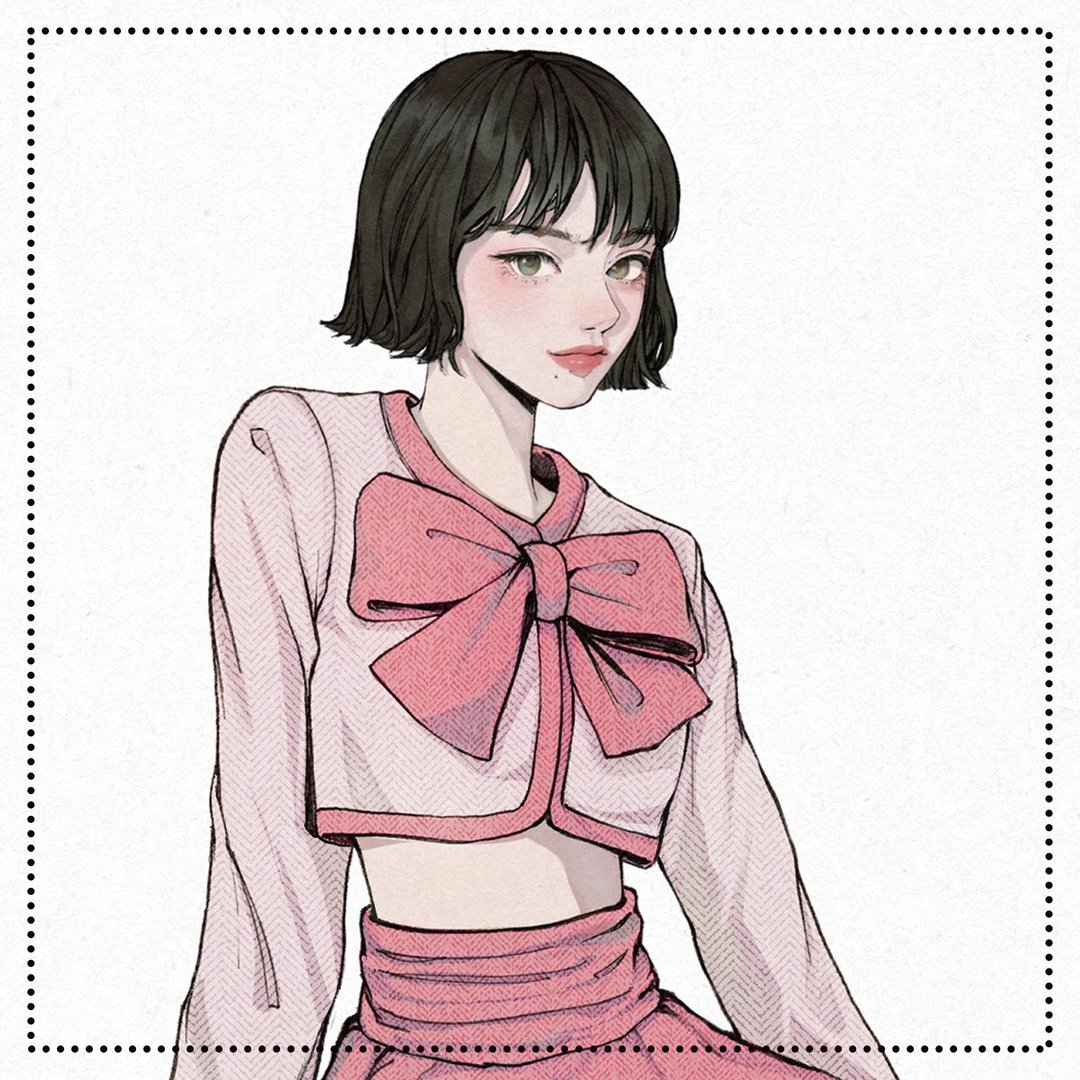 SEOYUL 2种 (dodam) 女孩可爱贴纸 人物贴纸 - 贴纸 - 纸 多色